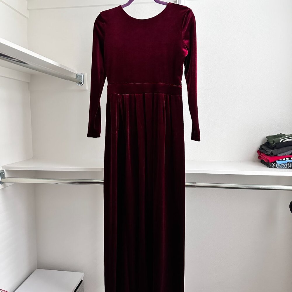 Vintage Burgundy Floor Length Gown